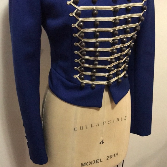 Moschino Blue Wool Military Band Jacket - Picture 3 of 8